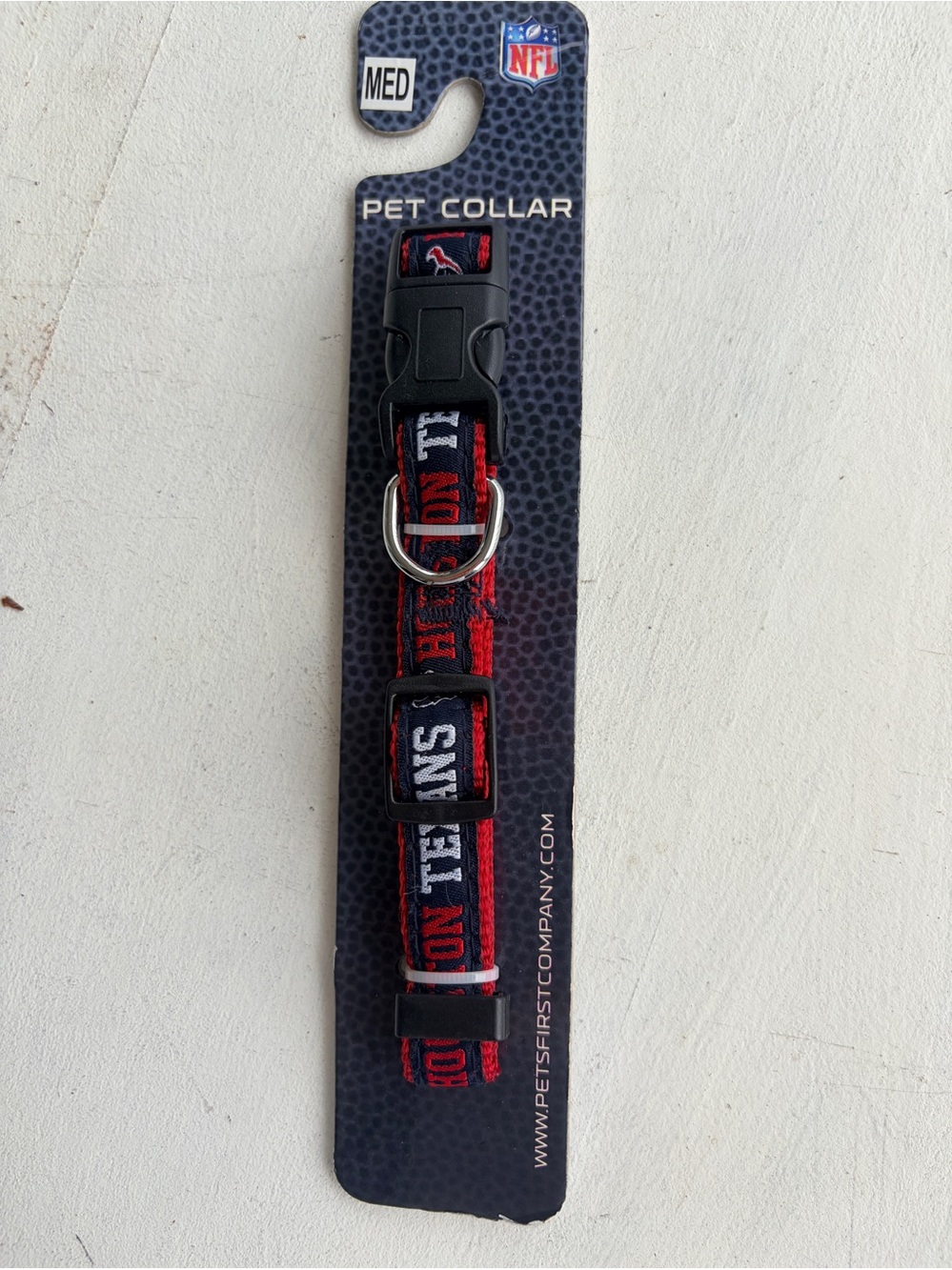 NEW NFL Houston Texans Dog Collar Medium Official Pets First Pet Collar 12”-18”
